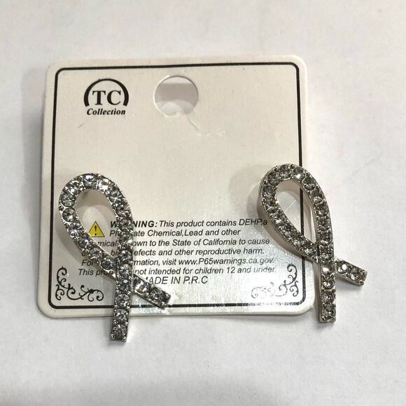 Breast Cancer Awareness Sign Stud Earrings (a)46 - Picture 7 of 8